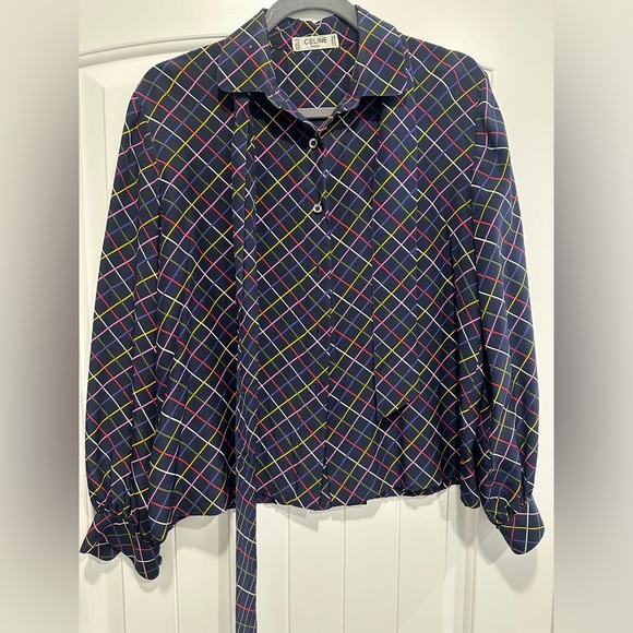 Celine | Tops | Celine Silk Multicolor Blouse 36 | Poshmark